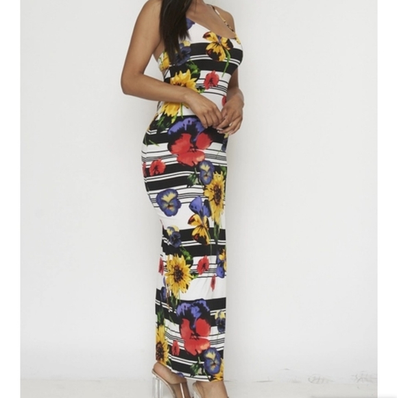 FLORAL MAXI DRESS - Picture 1 of 3